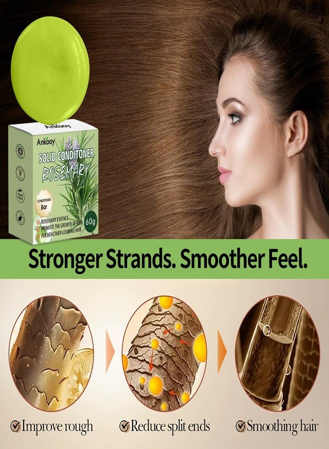 ANKOOY 2 Pack Rosemary Oil Shampoo Bars and Conditioner Set,Bar Shampoo and Conditioner for Men and Women, Strengthens Hair, Thickens Strands, Controls Oil, Supports Scalp Health, Reduces Hair Loss - Image 5